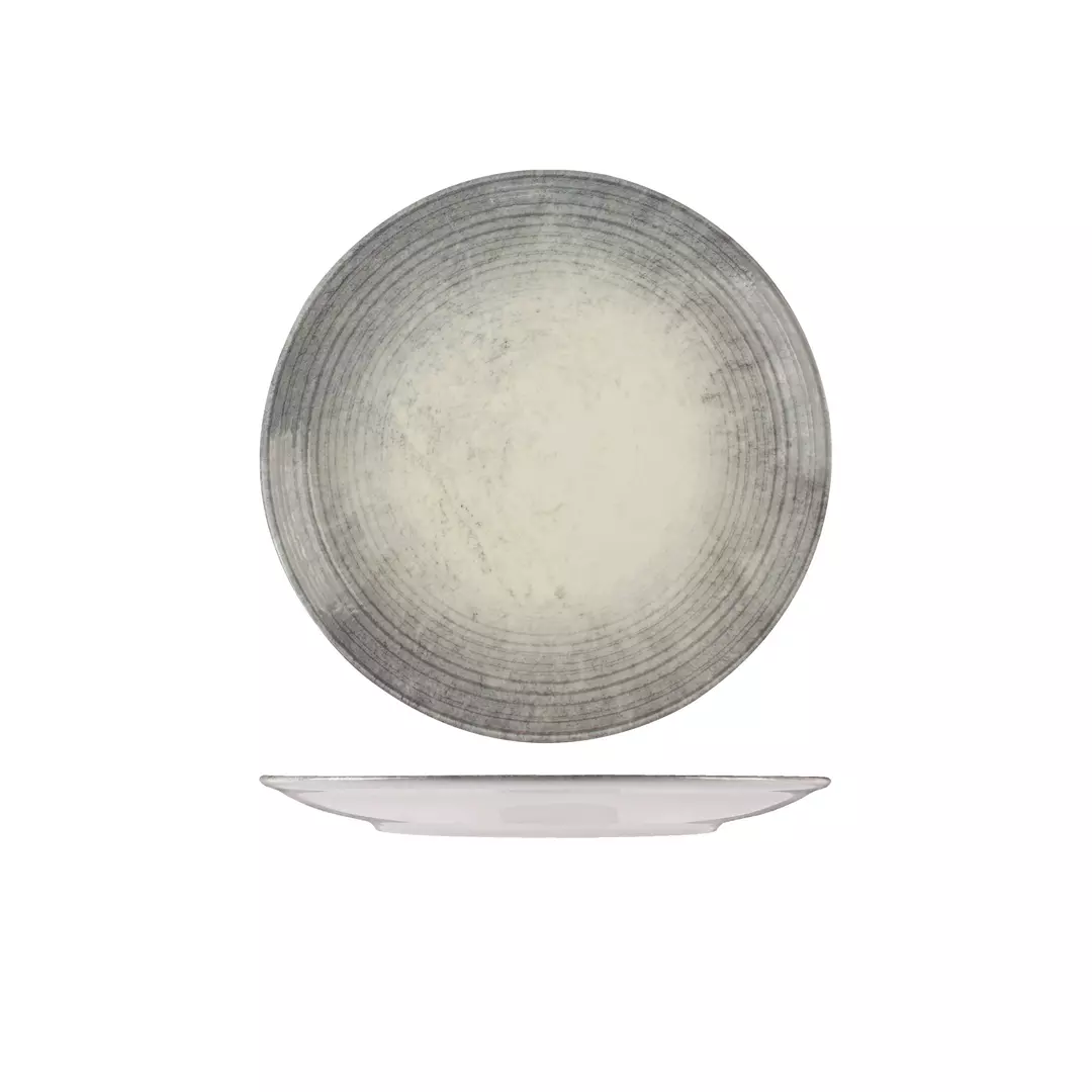 ID Fine Round Coupe Plate 270mm Fume