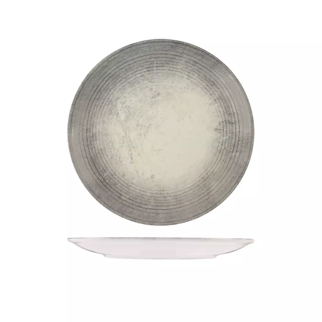 ID Fine Round Coupe Plate 300mm Fume