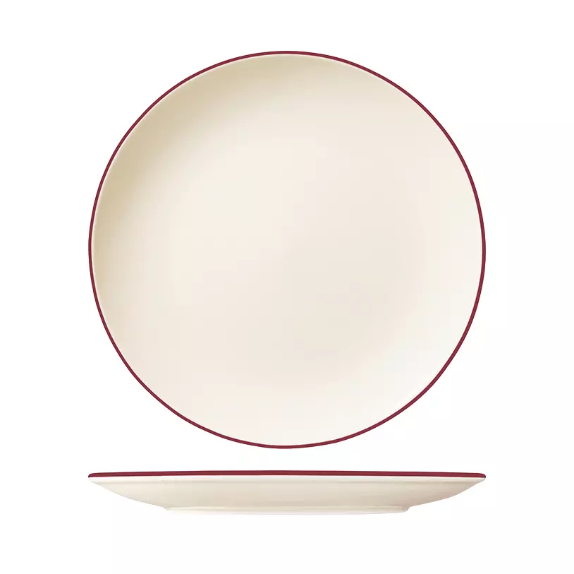 ID Fine Modest Maroon Round Coupe Plate 300mm
