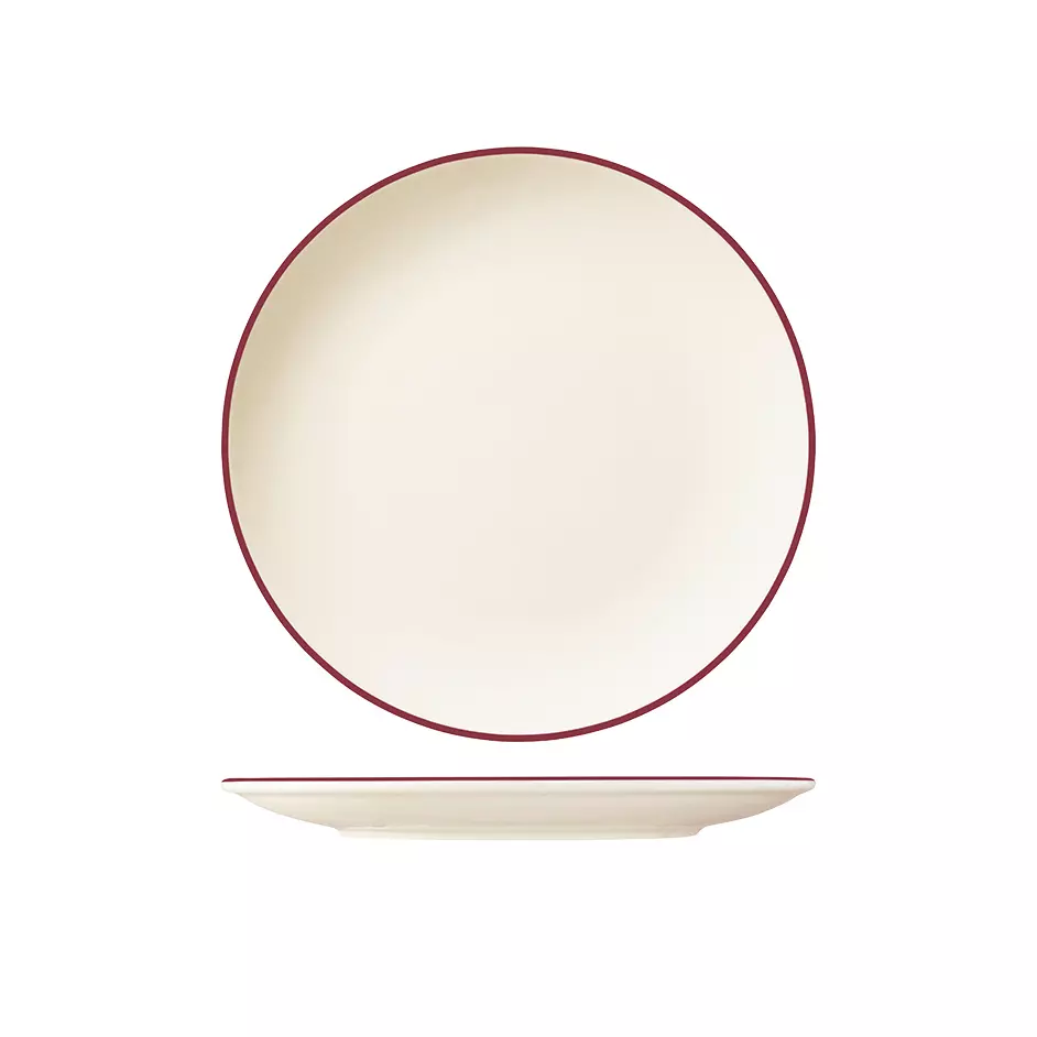 ID Fine Modest Maroon Round Coupe Plate 230mm