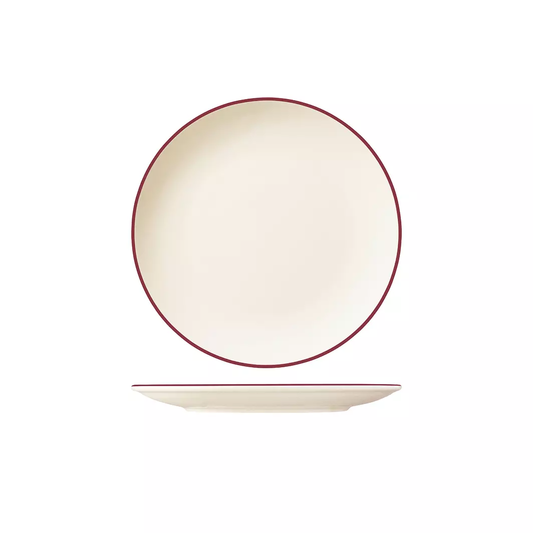 ID Fine Modest Maroon Round Coupe Plate 190mm