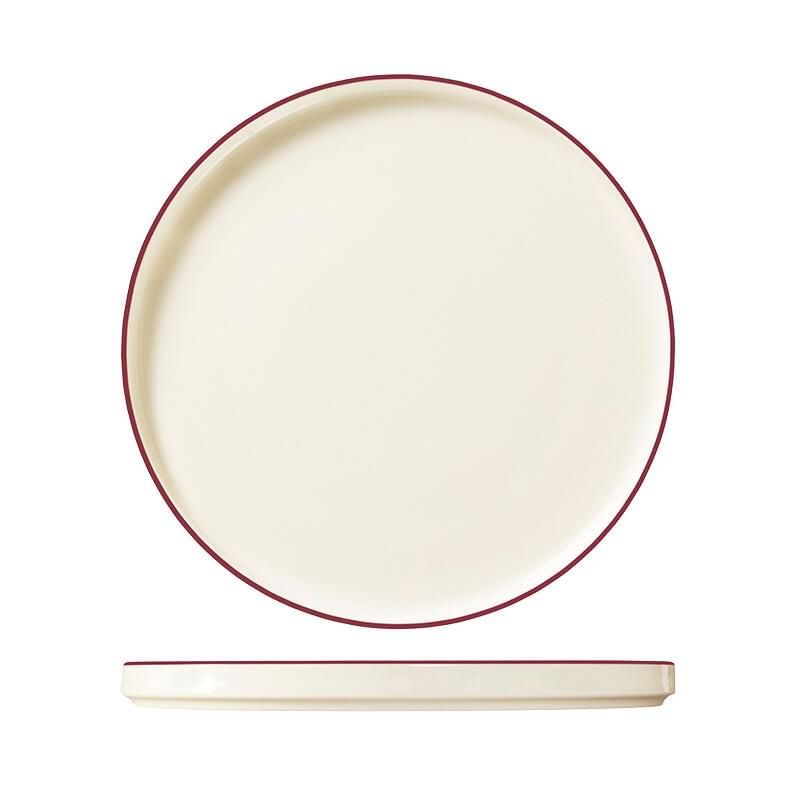 ID Fine Modest Maroon Round Walled Plate 280mm