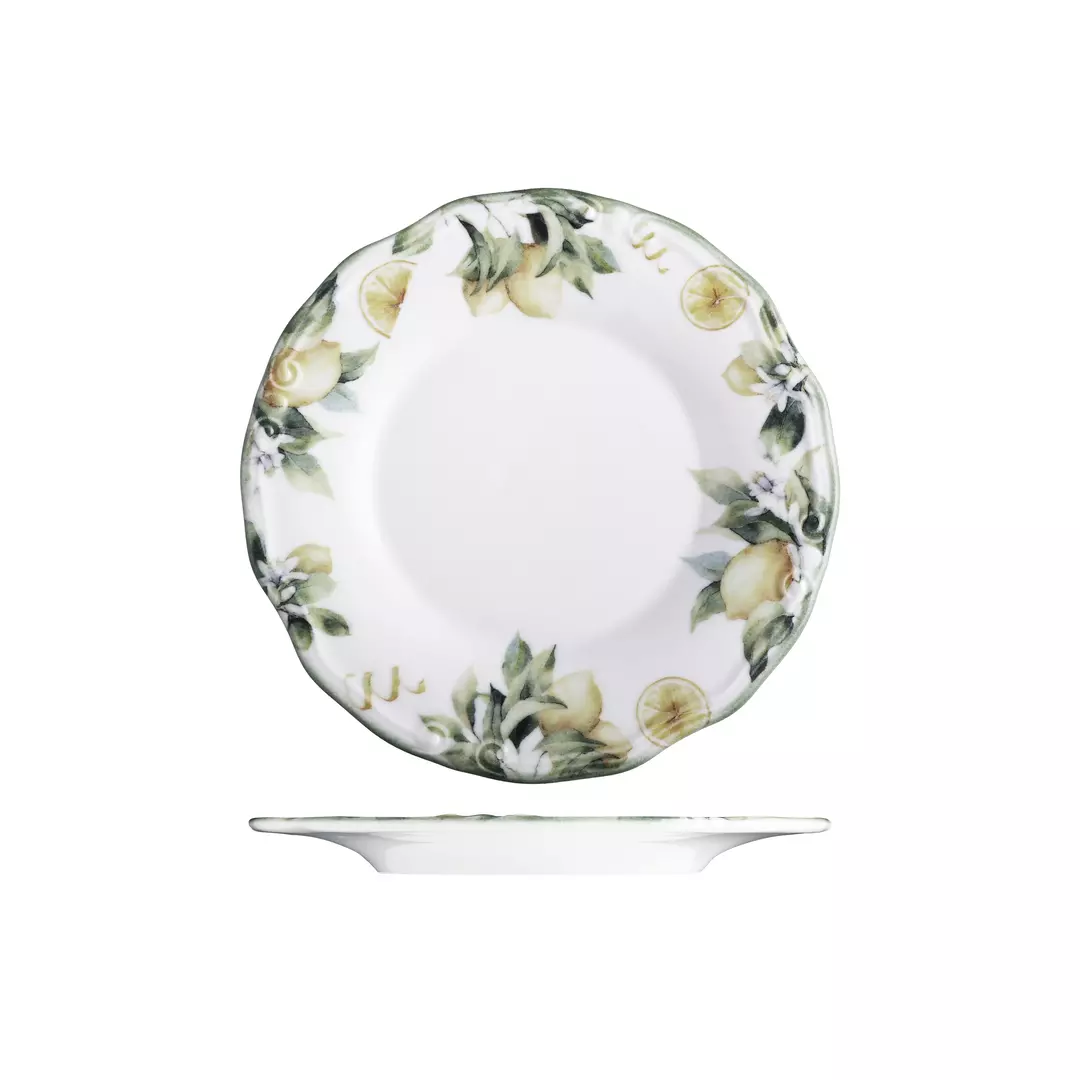 ID Fine Sorrento Round Scalloped Wide Rim Plate 200mm