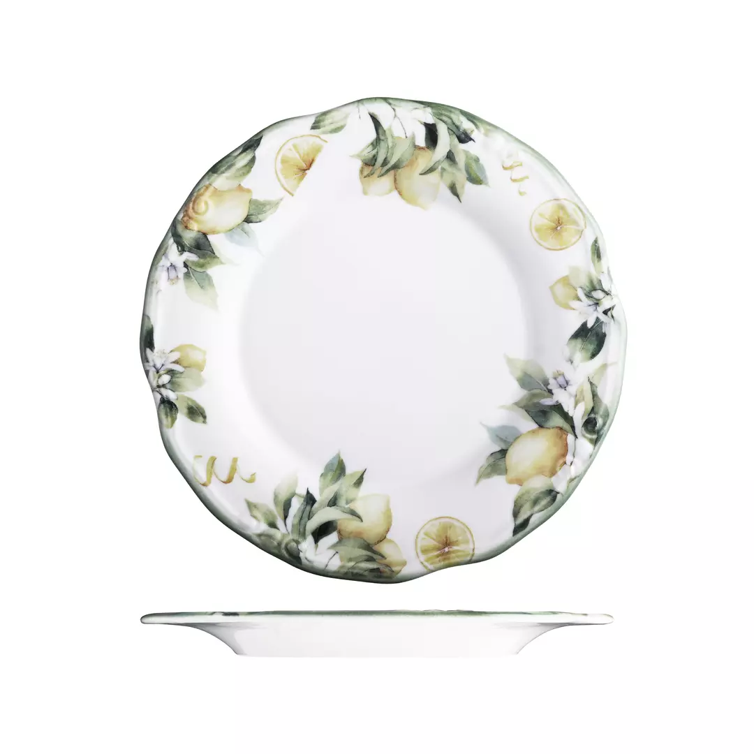 ID Fine Sorrento Round Scalloped Wide Rim Plate 250mm