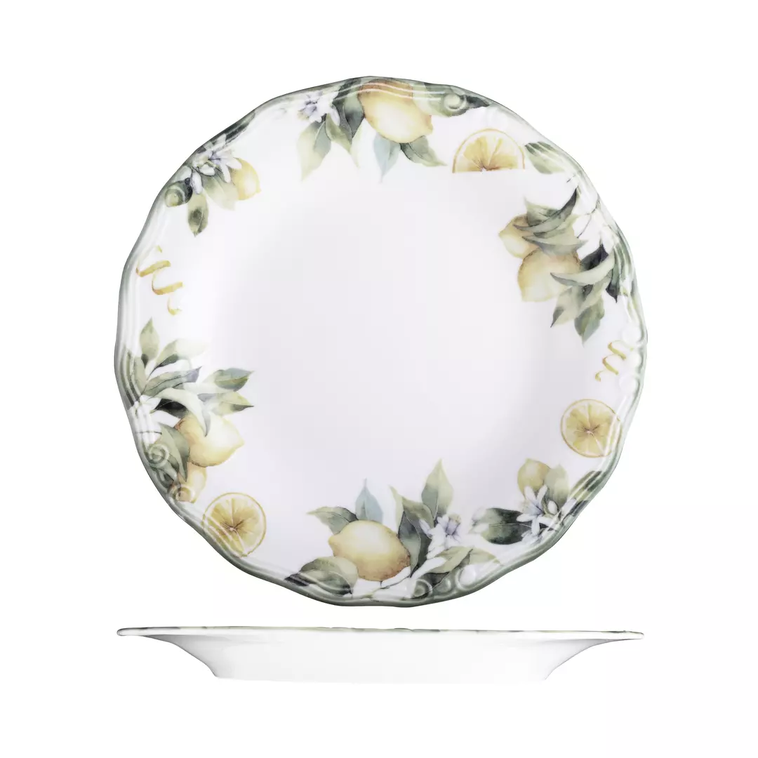 ID Fine Sorrento Round Scalloped Wide Rim Plate 290mm