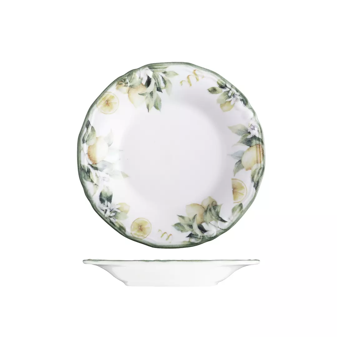 ID Fine Sorrento Scalloped Wide Rim Deep Plate 170mm