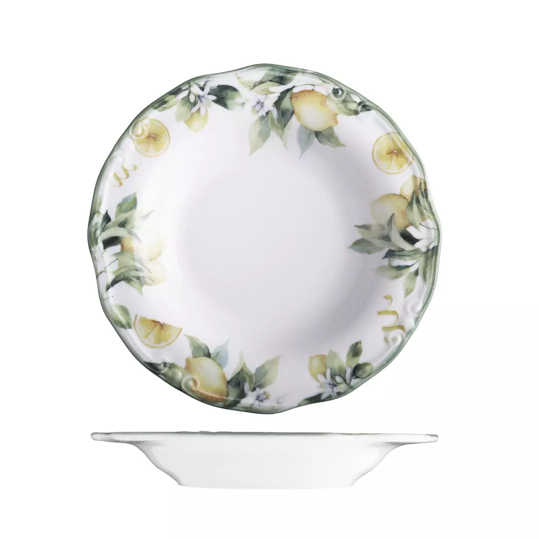 ID Fine Sorrento Scalloped Wide Rim Pasta Bowl 330ml