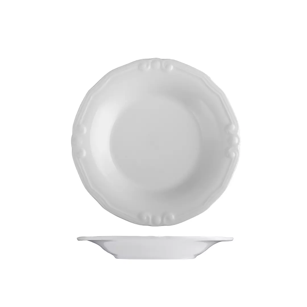 ID Fine Tiffany Scalloped Wide Rim Deep Plate 170mm