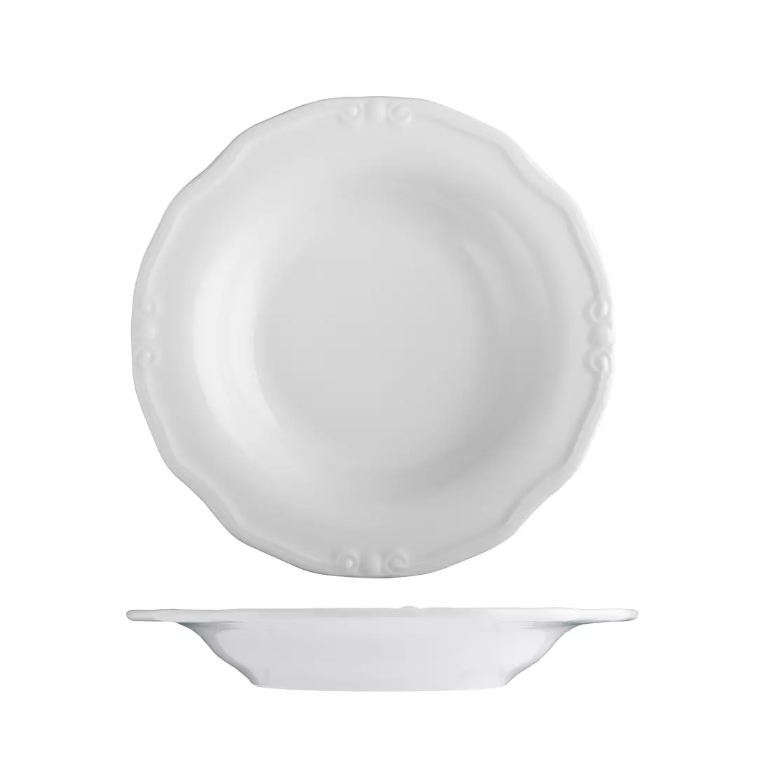 ID Fine Tiffany Scalloped Wide Rim Pasta Bowl 330ml