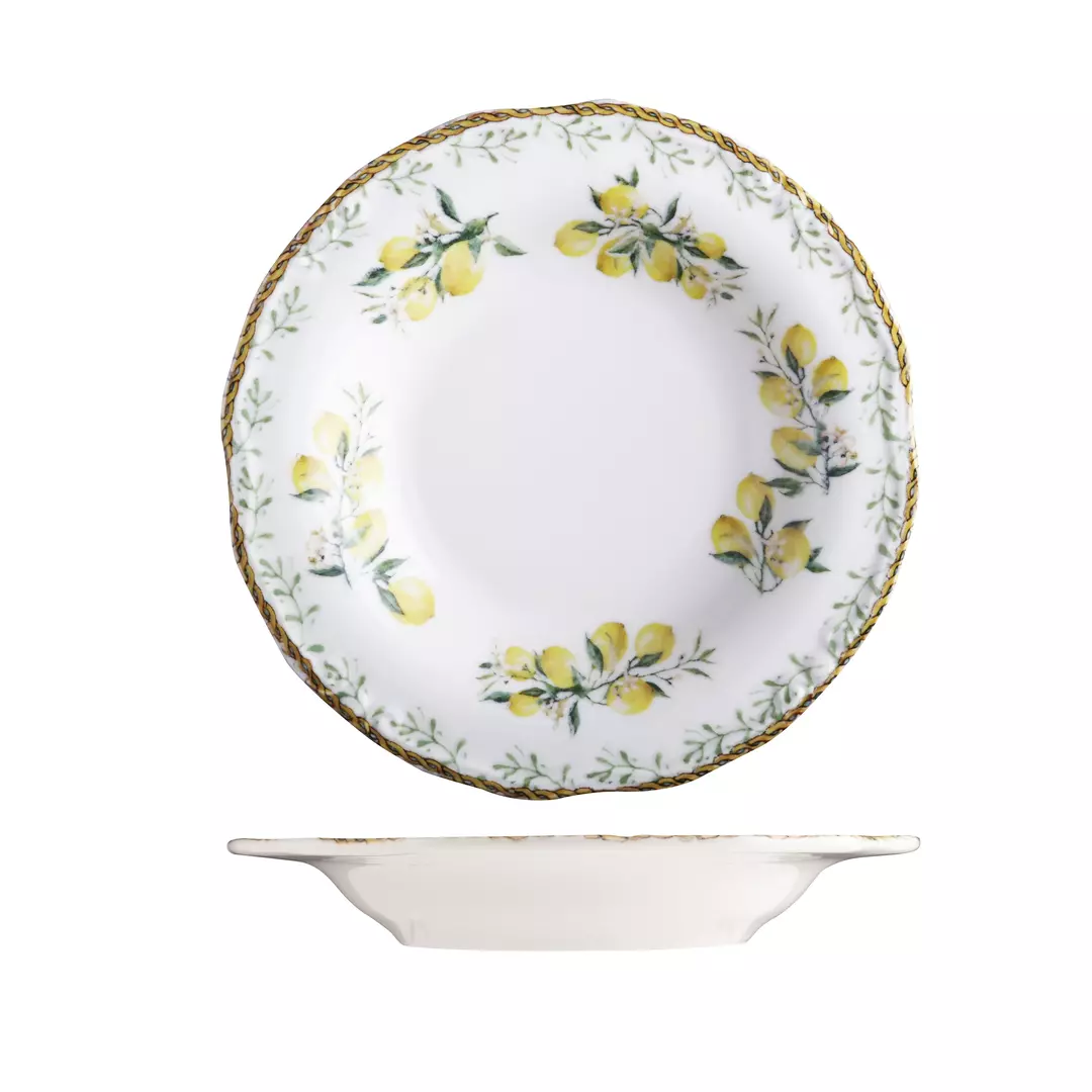 ID Fine Verona Scalloped Wide Rim Pasta Bowl 330ml