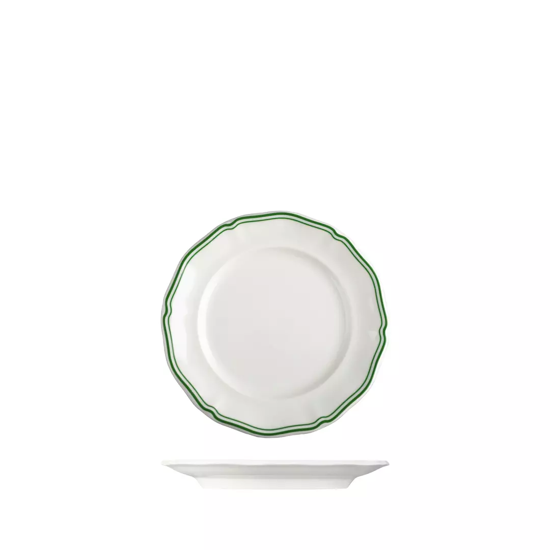 Luzerne Round Scalloped Wide Rim Plate Astoria Emerald 170mm