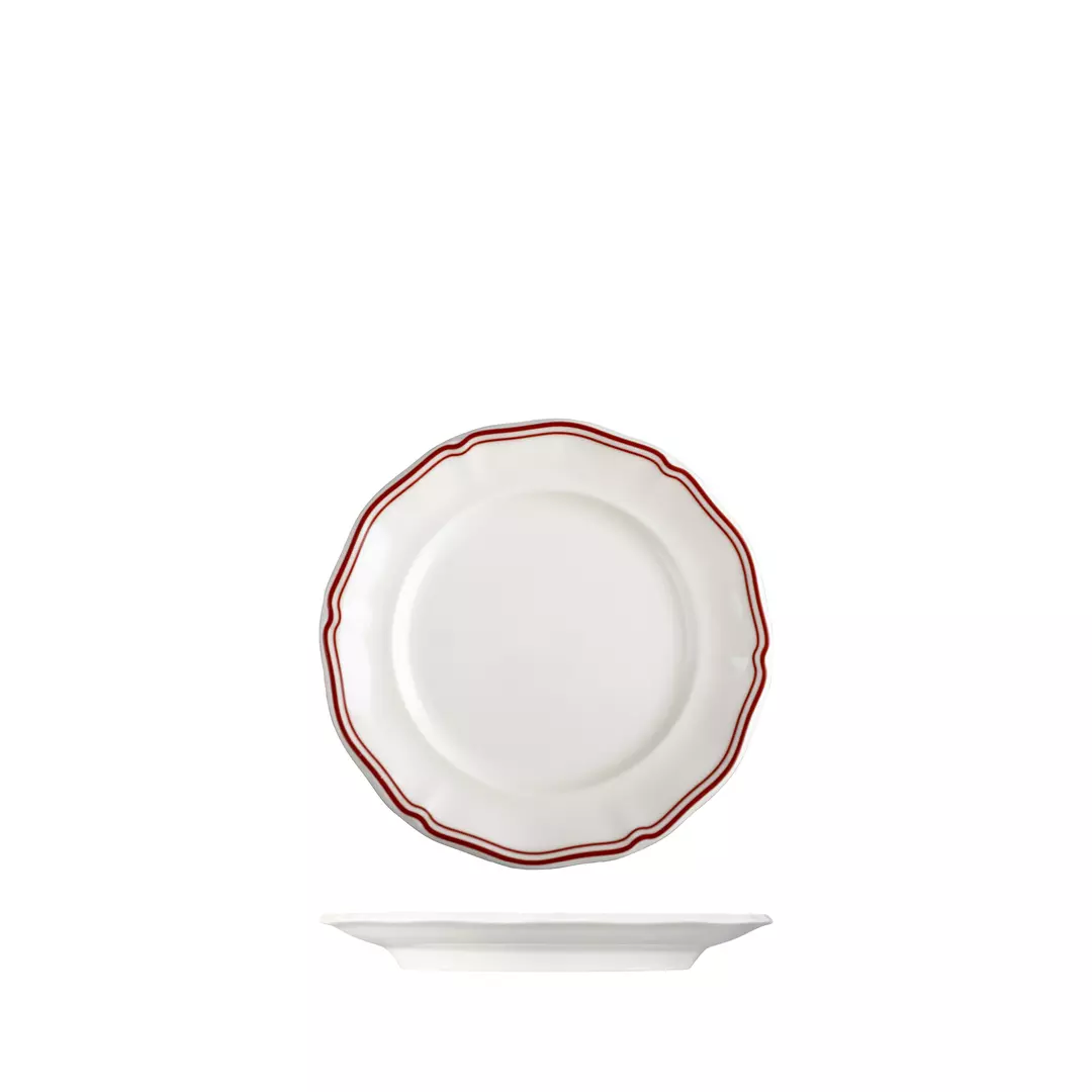 Luzerne Round Scalloped Wide Rim Plate Astoria Rosewood 170mm