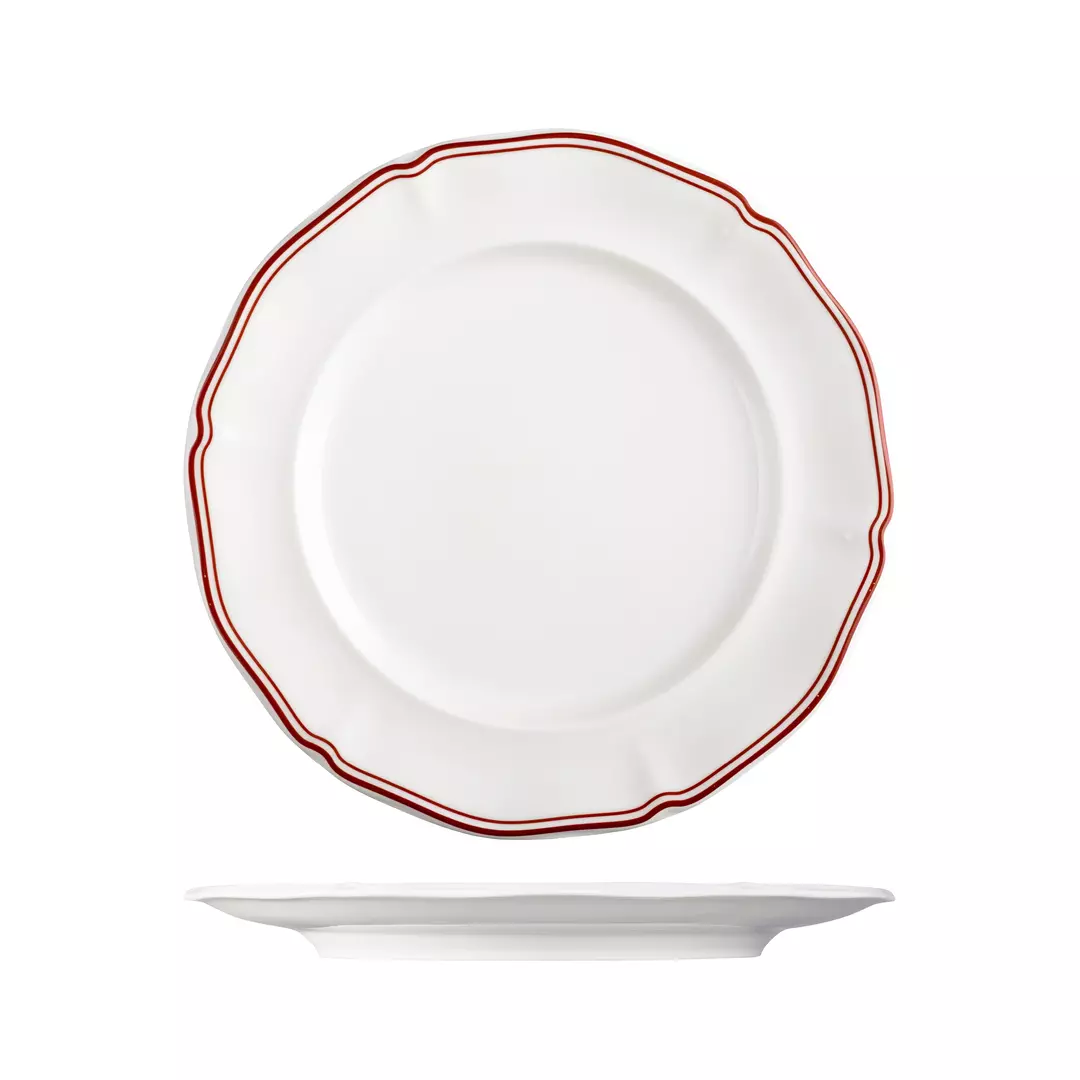 Luzerne Round Scalloped Wide Rim Plate Astoria Rosewood 270mm