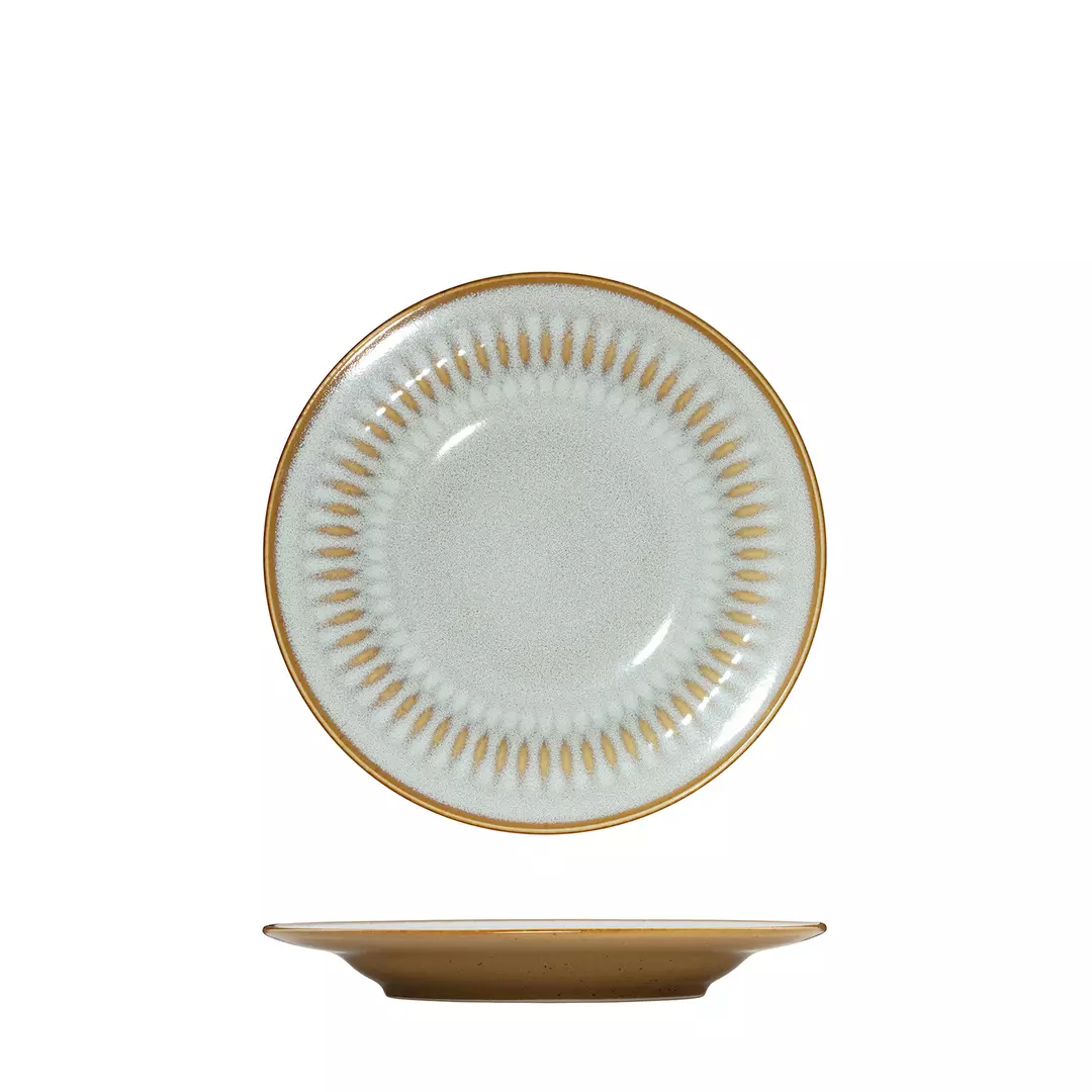 Luzerne Cottage Almond Round Rim Plate 170mm