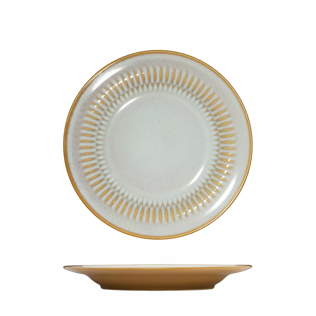 Luzerne Cottage Almond Round Rim Plate 210mm