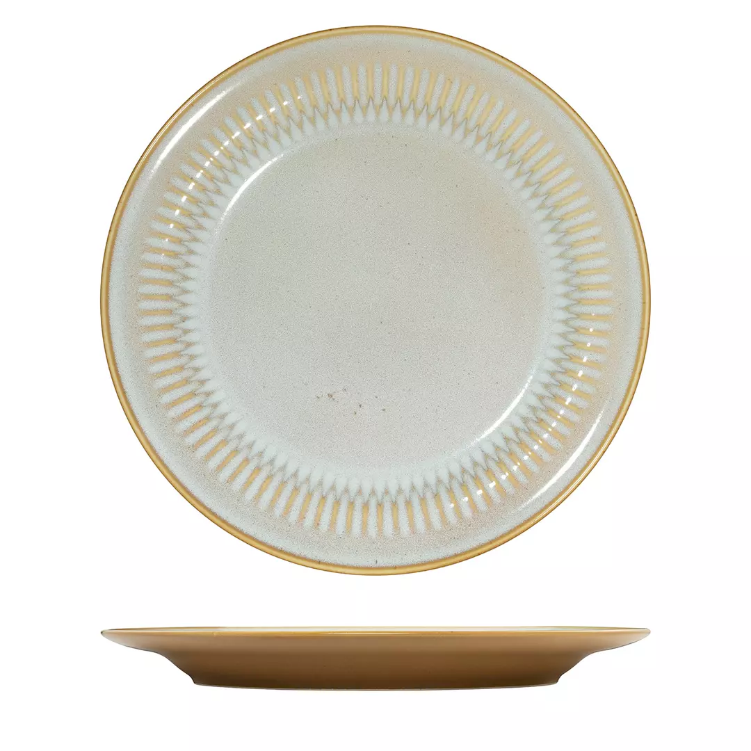 Luzerne Cottage Almond Round Rim Plate 270mm