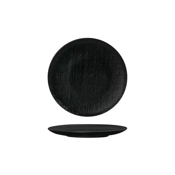 Luzerne Round Flat Coupe Plate 180mm Black