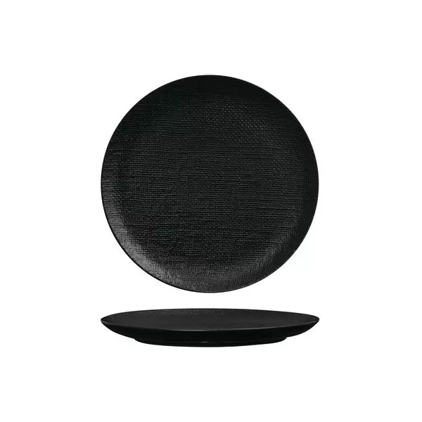 Luzerne Round Flat Coupe Plate 210mm Black