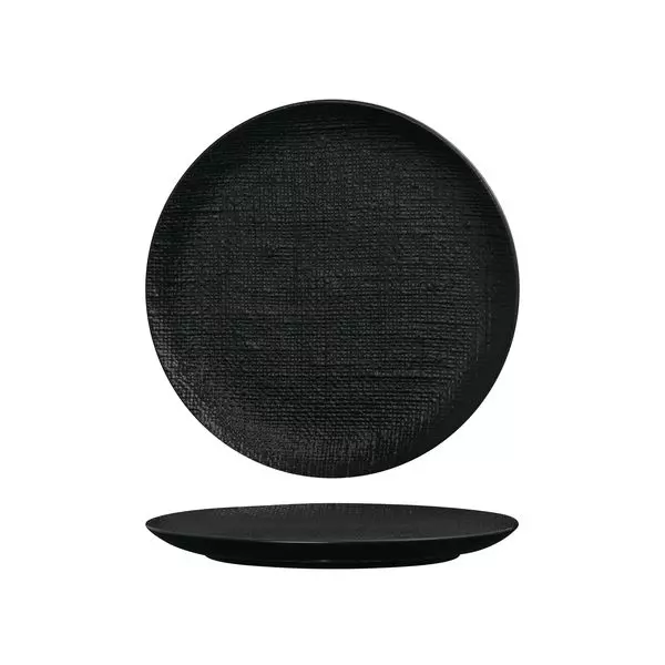 Luzerne Round Flat Coupe Plate 260mm Black