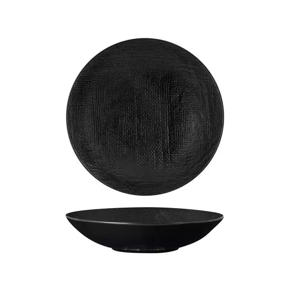 Luzerne Linen Black Round Share Bowl 700ml
