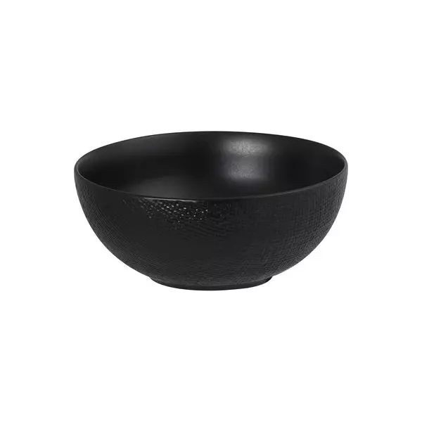 Luzerne Linen Black Round Bowl 970ml