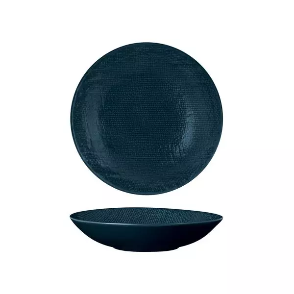 Luzerne Linen Navy Blue Round Share Bowl 490ml