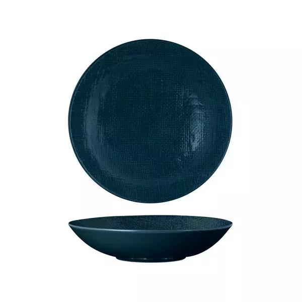 Luzerne Linen Navy Blue Round Share Bowl 700ml
