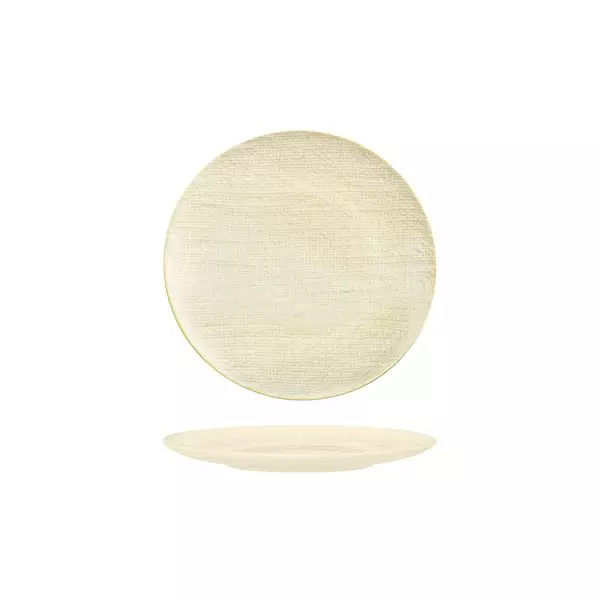 Luzerne Round Flat Coupe Plate 180mm Reactive White