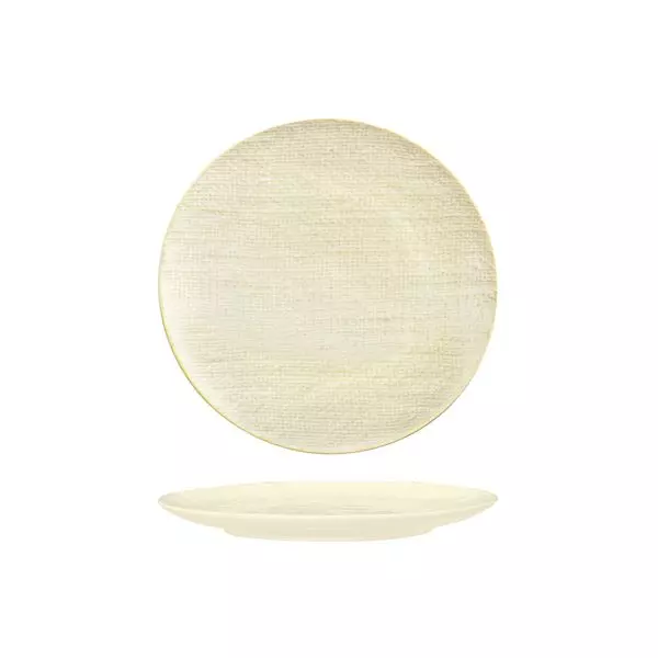 Luzerne Round Flat Coupe Plate 210mm Reactive White