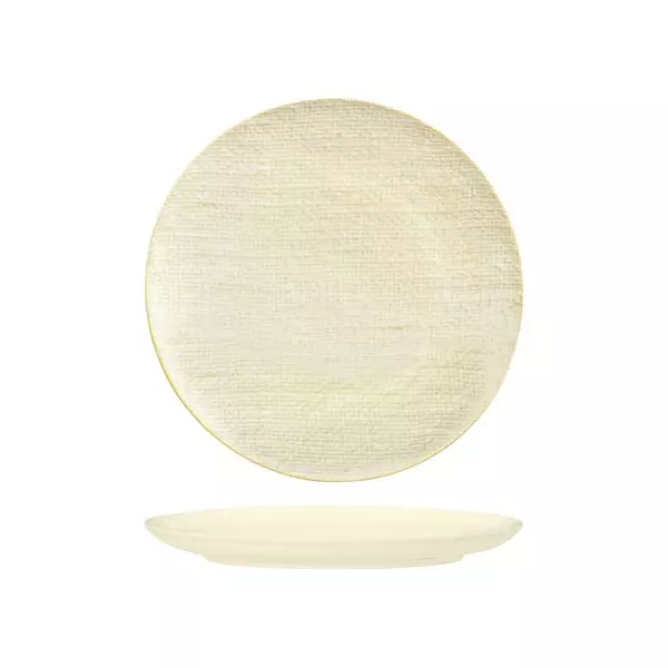 Luzerne Round Flat Coupe Plate 260mm Reactive White