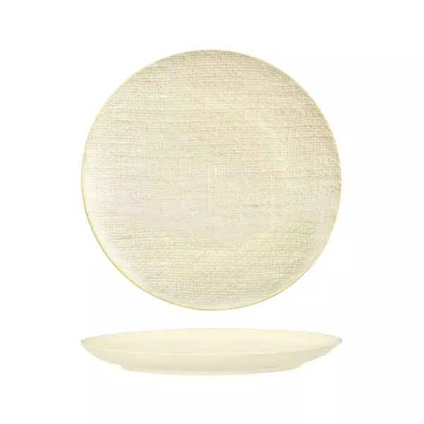 Luzerne Round Flat Coupe Plate 285mm Reactive White