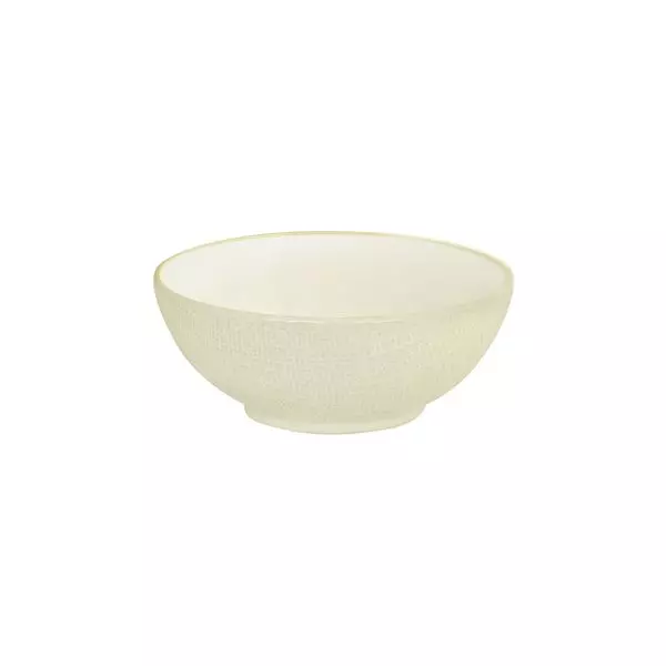 Luzerne Linen Reactive White Round Bowl 525ml