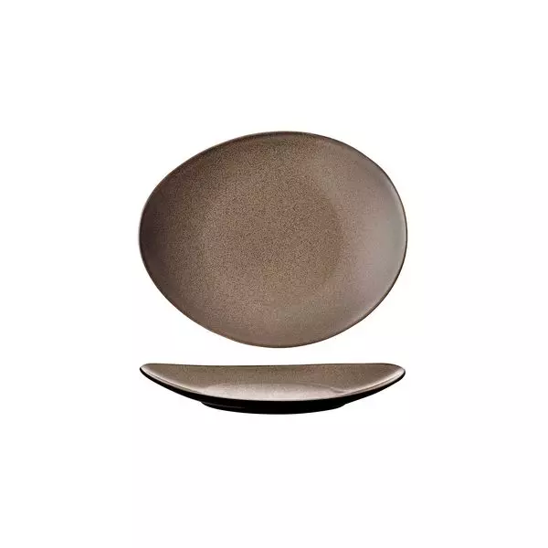 Luzerne Rustic Chestnut Oval Coupe Plate 948531