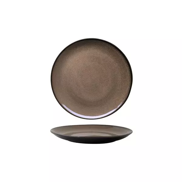 Luzerne Rustic Chestnut Round Coupe Plate 215mm