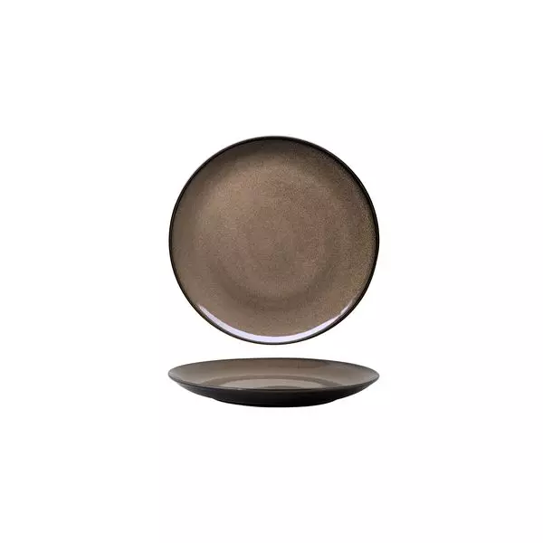 Luzerne Rustic Chestnut Round Coupe Plate 180mm