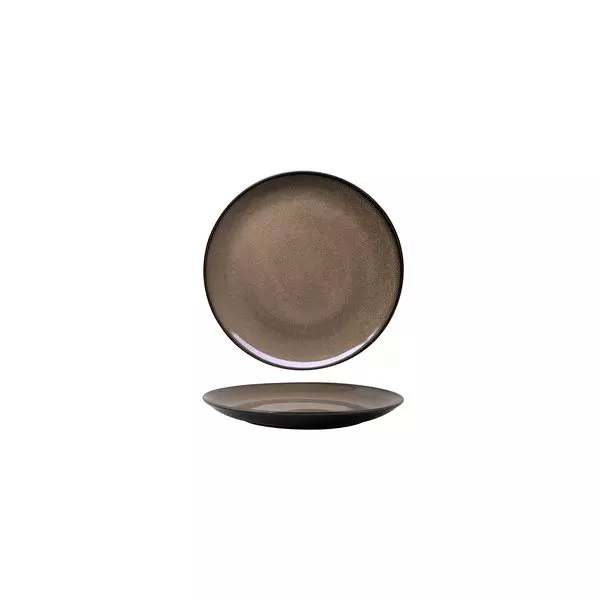 Luzerne Rustic Chestnut Round Coupe Plate 165mm