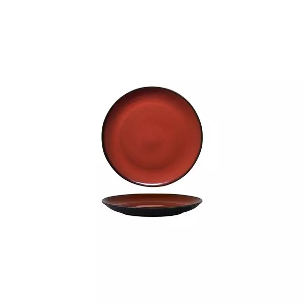 Luzerne Rustic Crimson Round Coupe Plate 165mm
