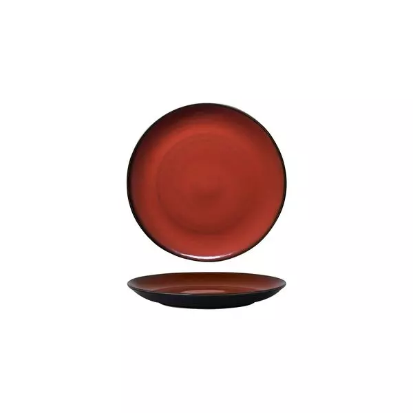 Luzerne Rustic Crimson Round Coupe Plate 180mm