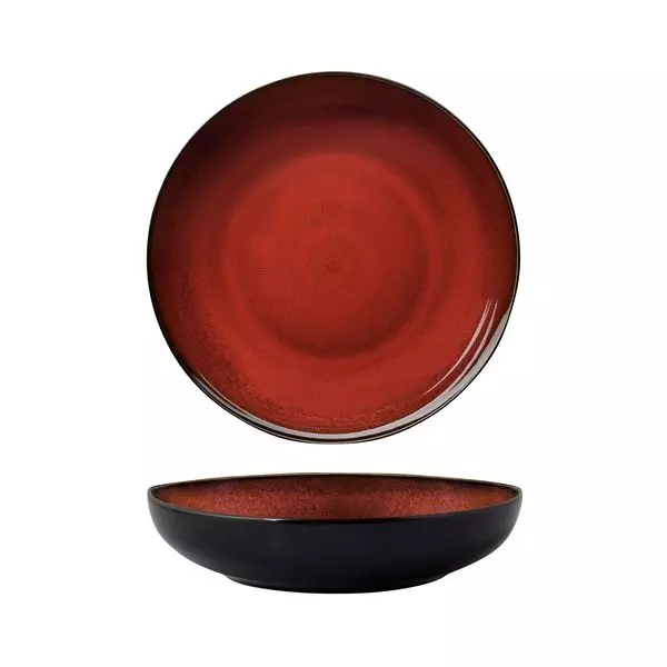 Luzerne Rustic Crimson Round Share Bowl 260mm