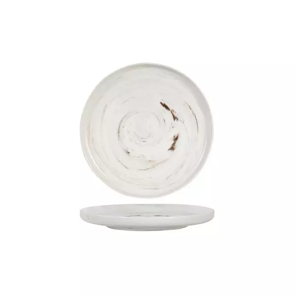 Luzerne Round Plate - Vertical Rim 210mm Marble