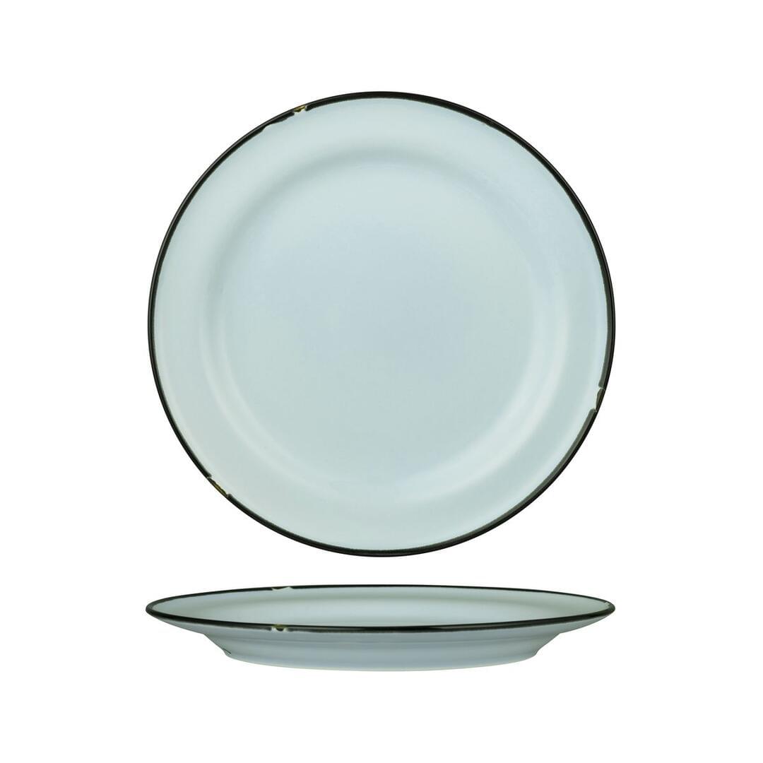 Luzerne TinTin Blue / Black Round Plate - Wide Rim 270mm