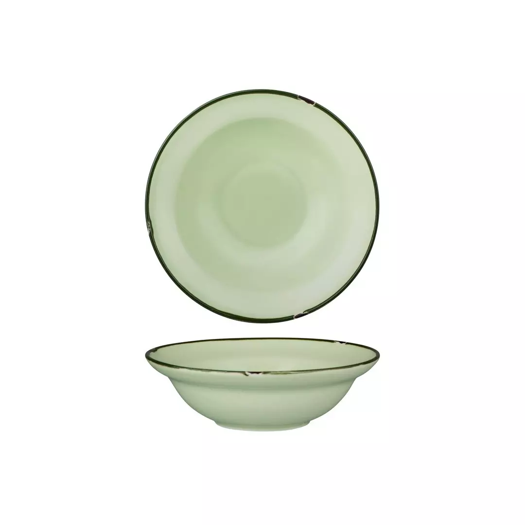Luzerne TinTin Green / Green Round Deep Plate / Bowl 356ml