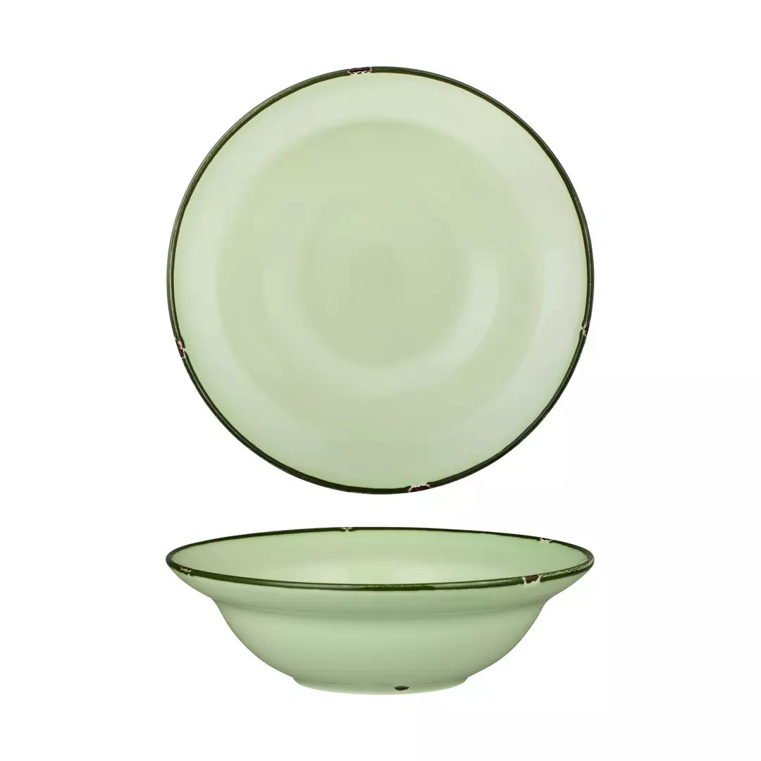 Luzerne TinTin Green / Green Round Deep Plate / Bowl 728ml