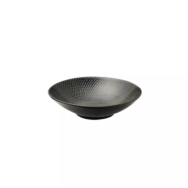 Luzerne Zen Black Swirl Round Bowl 950ml