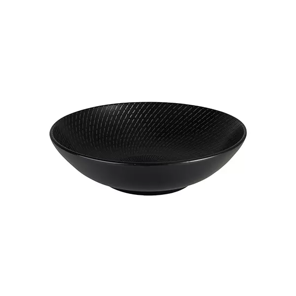 Luzerne Zen Black Swirl Round Bowl 290mm
