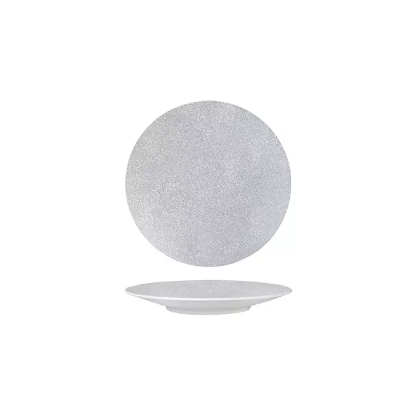Luzerne Zen Grey Web Round Coupe Plate 155mm