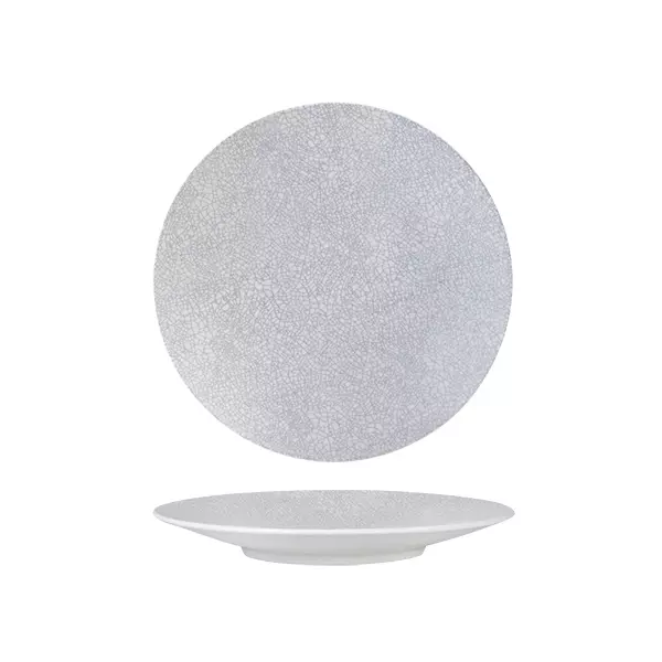 Luzerne Zen Grey Web Round Coupe Plate 235mm