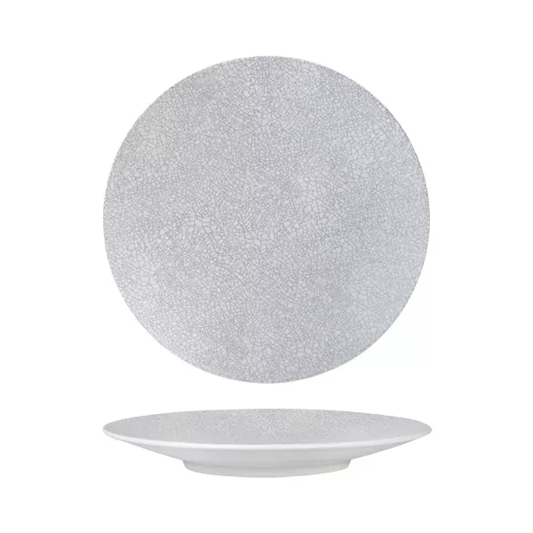 Luzerne Zen Grey Web Round Coupe Plate 275mm