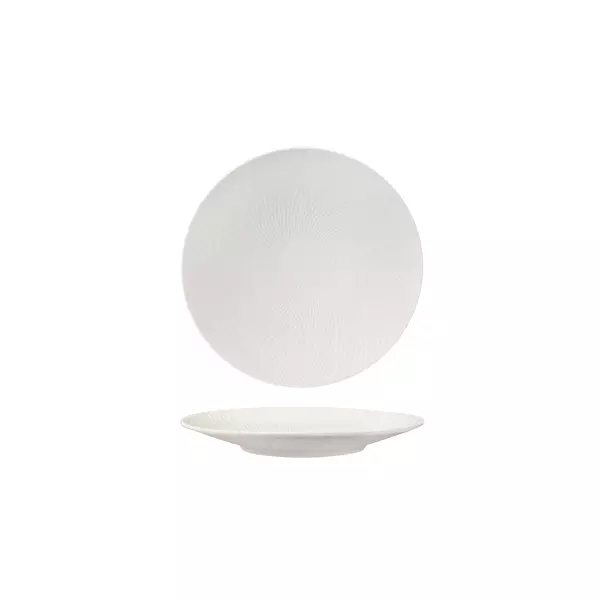 Luzerne Zen White Swirl Round Coupe Plate 155mm