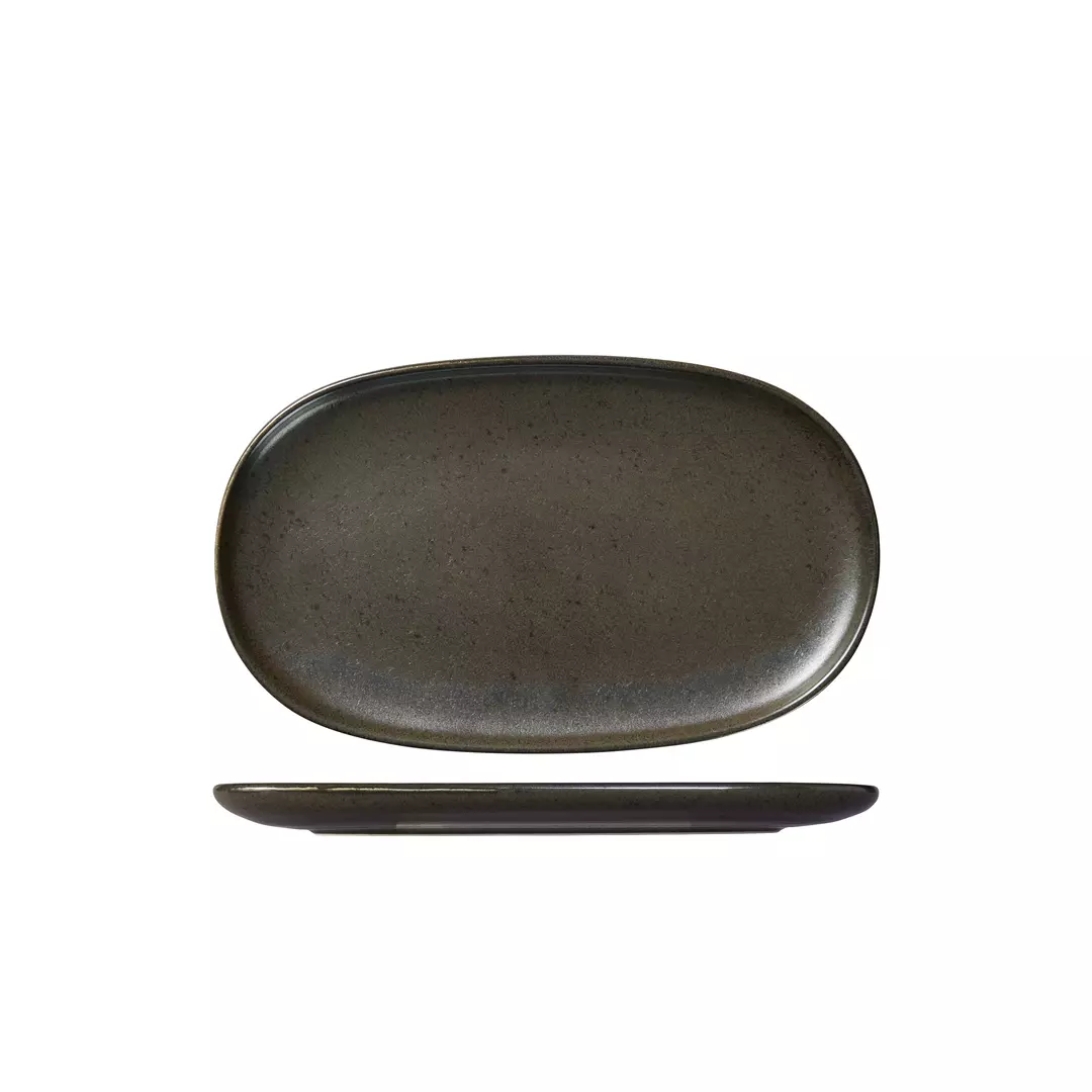 Moda Porcelain Earth Oval Coupe Plate 926342